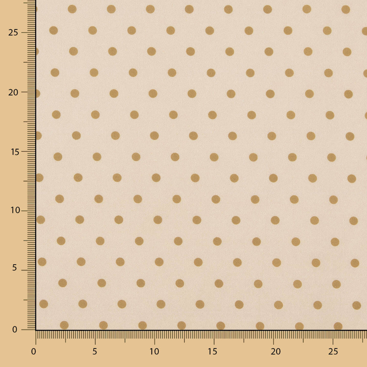 Popeline Imprimé Flamenco Pois 10mm Tan - Ribes y Casals