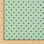 Popeline Pois Imprimé Flamenco 10mm Vert Clair - Ribes y Casals