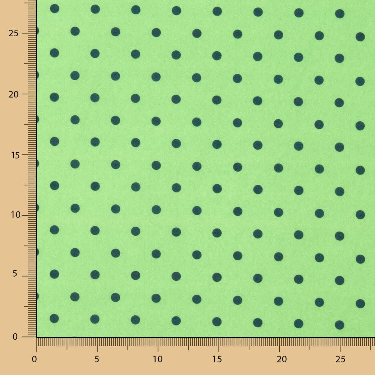 Popeline Pois Imprimé Flamenco 10mm Vert Pomme - Ribes y Casals