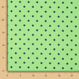 Popeline Pois Imprimé Flamenco 10mm Vert Pomme - Ribes y Casals