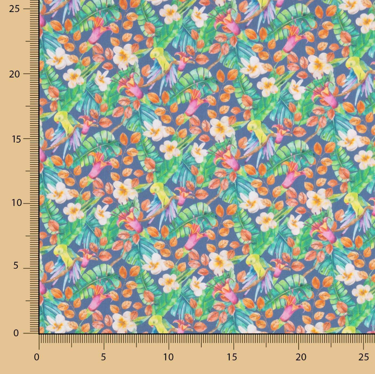 Popeline Imprimée Fleur Kahiki - Ribes y Casals