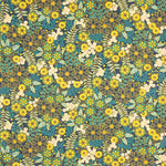 Coton imprimé fleur de lys bleu - Ribes y Casals