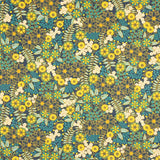 Coton imprimé fleur de lys bleu - Ribes y Casals