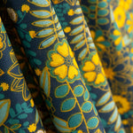 Coton imprimé fleur de lys bleu - Ribes y Casals