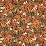 Coton imprimé fleur de lys noir - Ribes y Casals