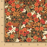 Coton imprimé fleur de lys noir - Ribes y Casals