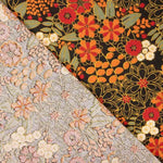 Coton imprimé fleur de lys noir - Ribes y Casals