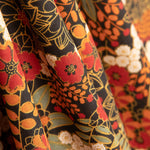 Coton imprimé fleur de lys noir - Ribes y Casals