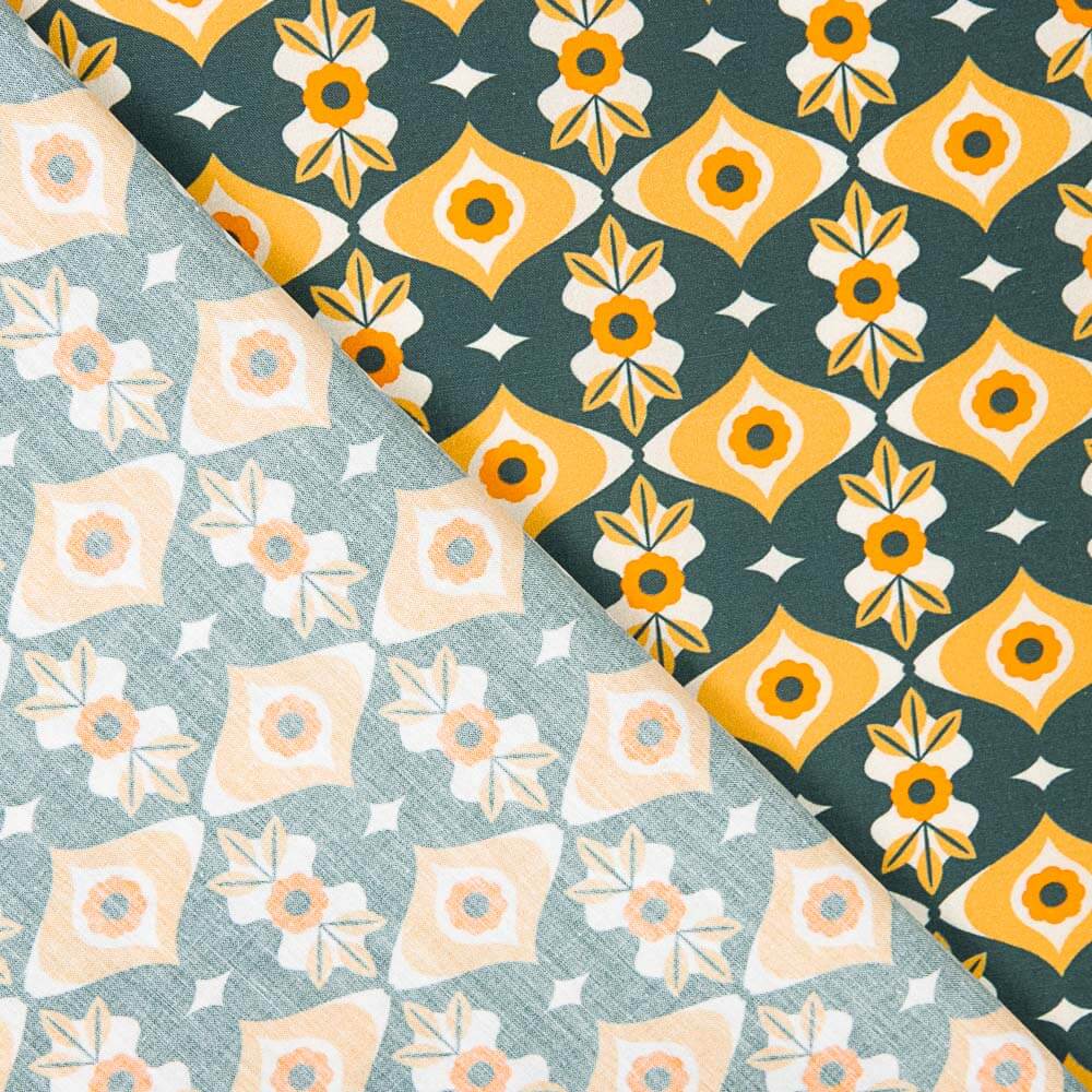 Popeline Géo Ocre - Ribes y Casals