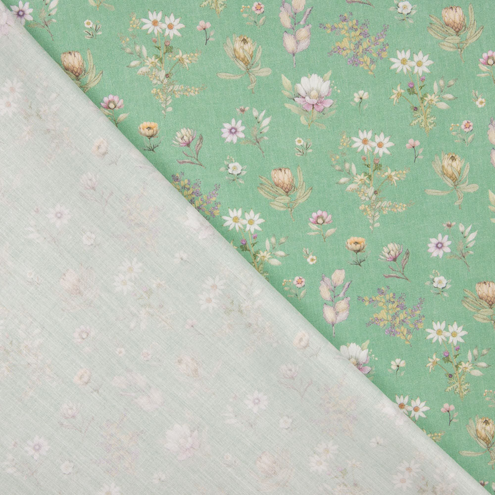 Popeline imprimée début du printemps - Ribes y Casals