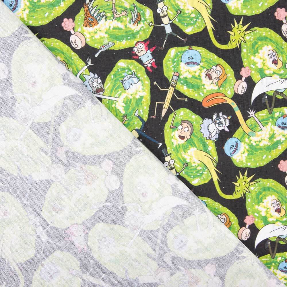 Popelín Licencia Rick And Morty Verde - Ribes y Casals