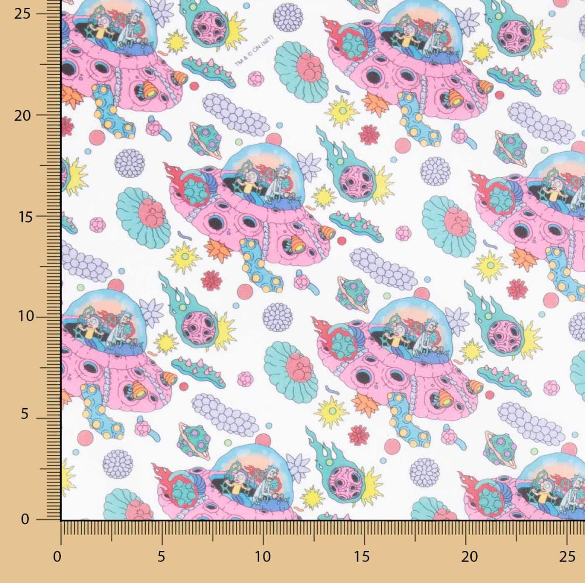 Popelín Licencia Rick And Morty Blanco - Ribes y Casals