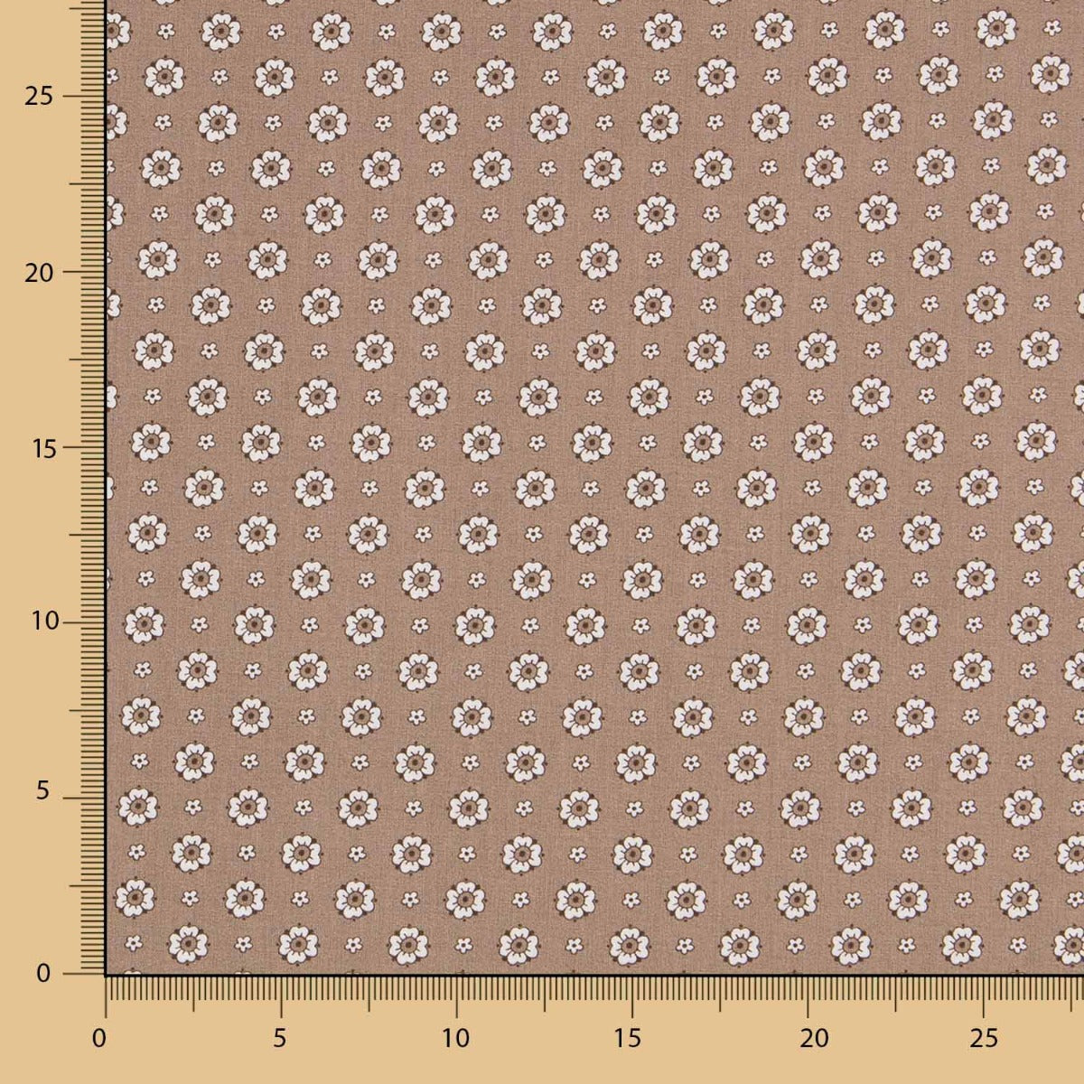 Retal Popelín Flor Retro Beige 65x140 cm - Ribes y Casals