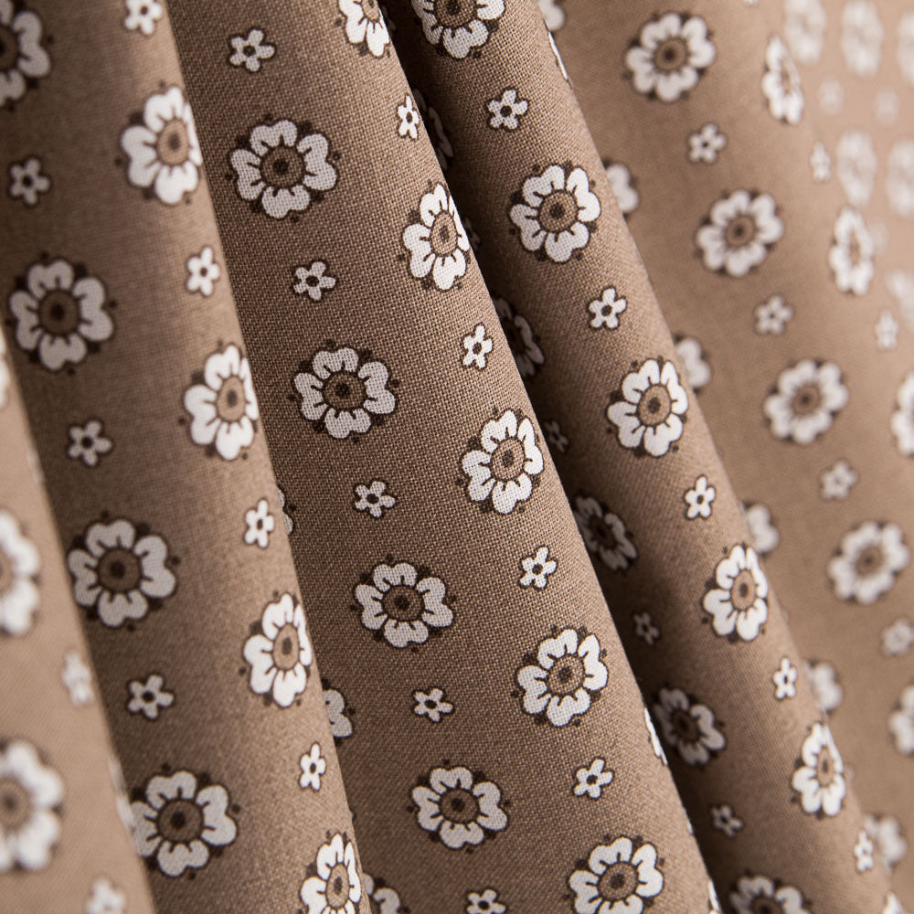 Popeline Fleur Vintage Beige - Ribes y Casals