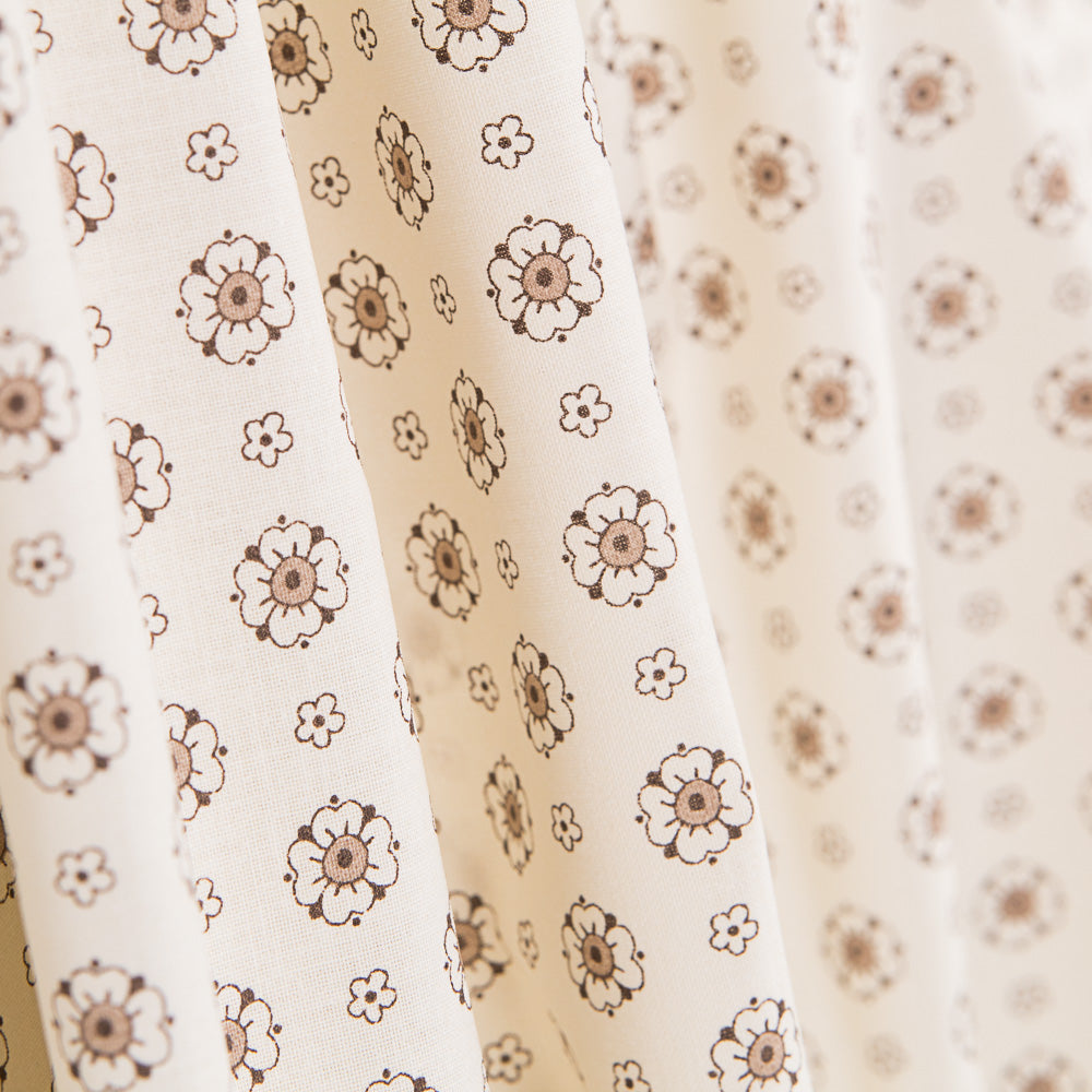 Popeline Fleur Vintage Écru - Ribes y Casals