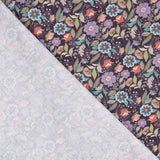 Popeline de coton violet botanique - Ribes y Casals