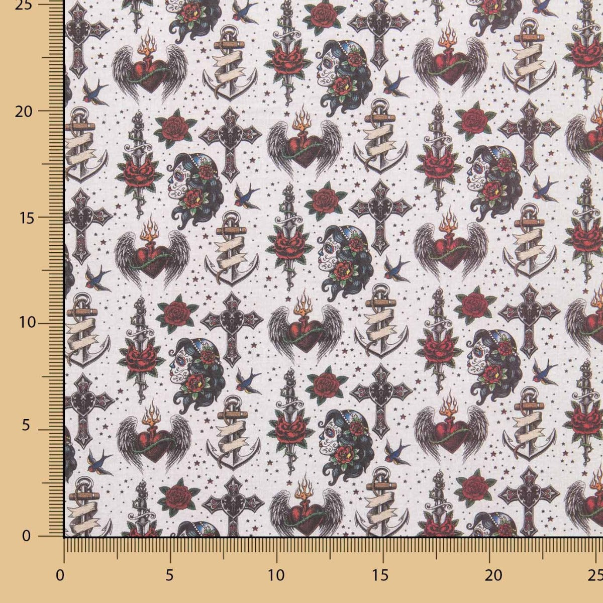 Popeline Gothic Tatto - Ribes y Casals