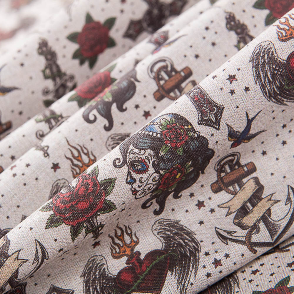 Popeline Gothic Tatto - Ribes y Casals