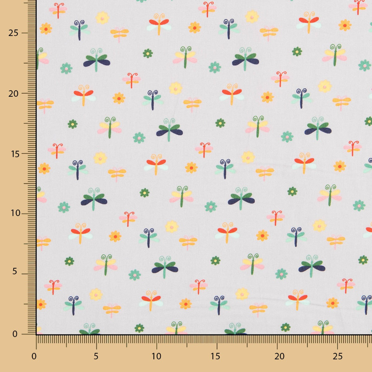 Popeline Insectes Gris - Ribes y Casals