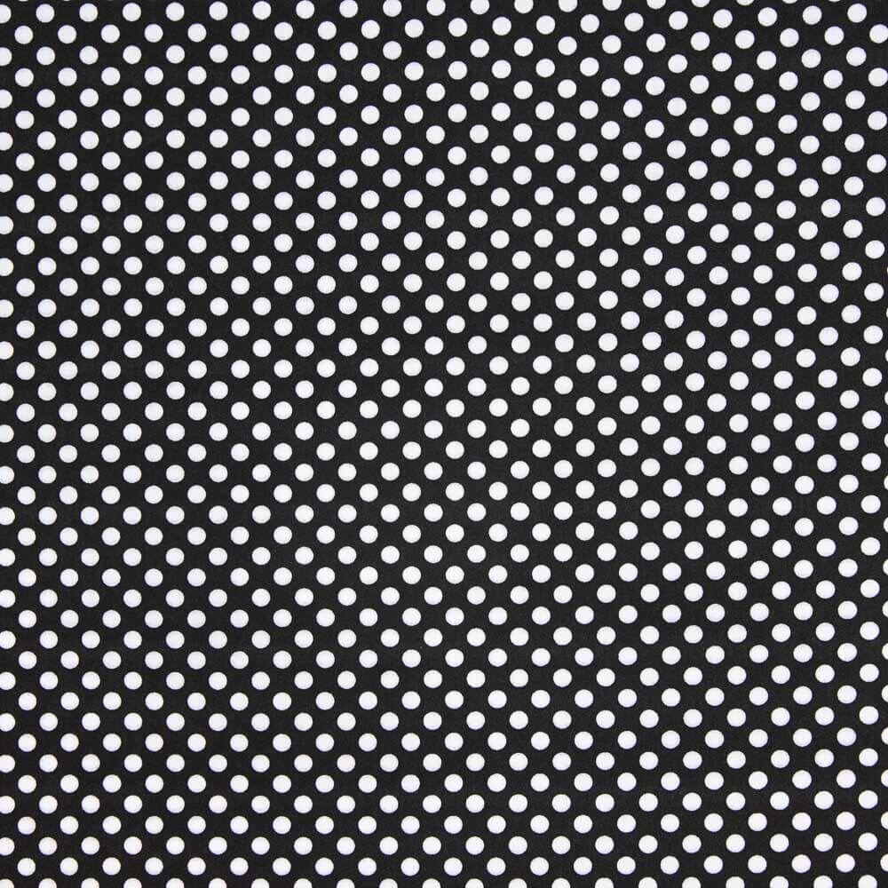 Popeline Pois Flamenco Fond Noir - Ribes y Casals