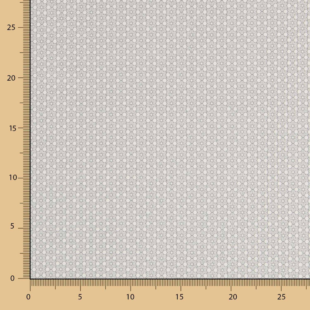 Popeline Marguerites Gris - Ribes y Casals