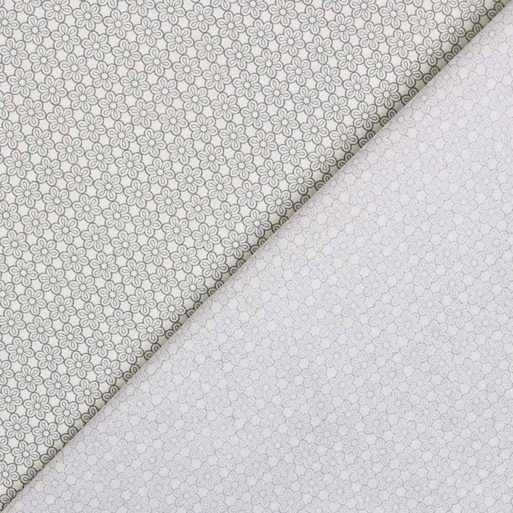 Popeline Marguerites Gris - Ribes y Casals