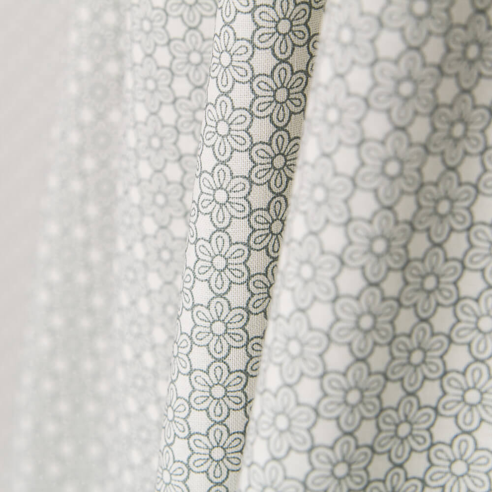 Popeline Marguerites Gris - Ribes y Casals