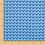 Popeline Medailles Fleur Bleu - Ribes y Casals