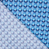 Popeline Medailles Fleur Bleu - Ribes y Casals