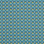 Popeline Medailles Fleur Turquoise - Ribes y Casals