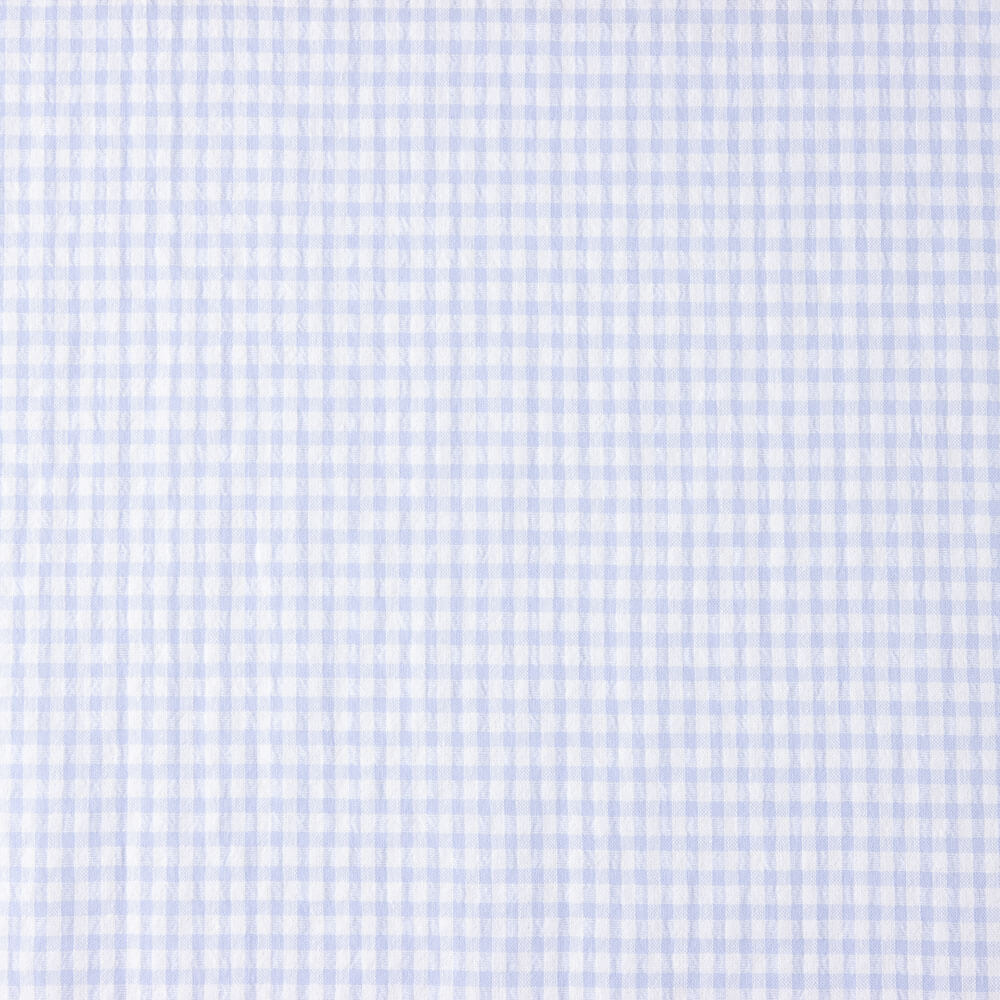 Popeline Vichy Mini Carreaux Bleu Clair - Ribes y Casals