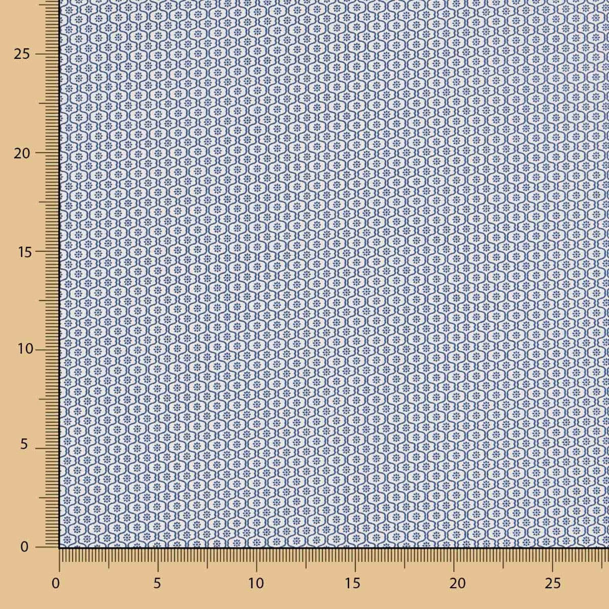 Popeline Mini Géo Bleu - Ribes y Casals