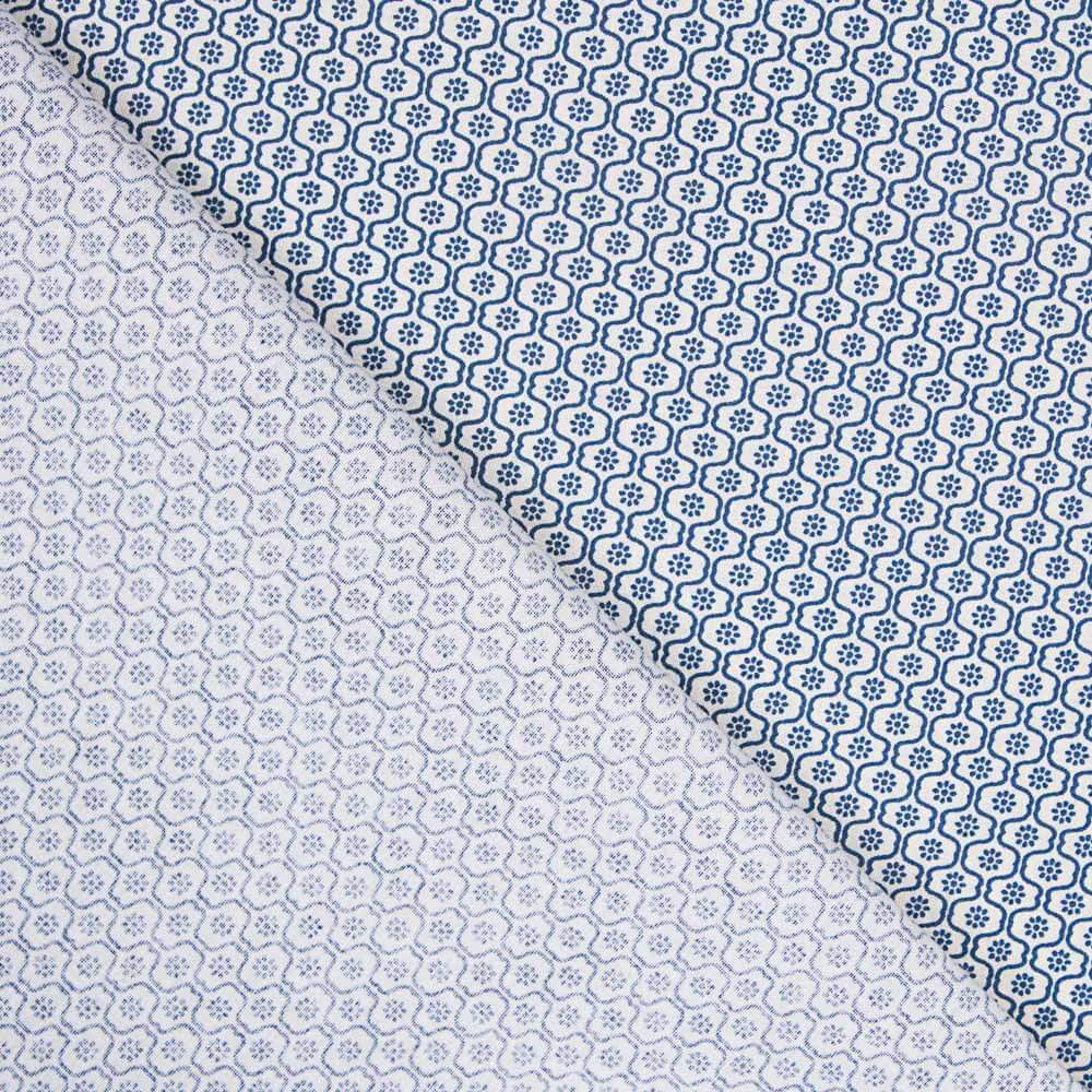 Popeline Mini Géo Bleu - Ribes y Casals