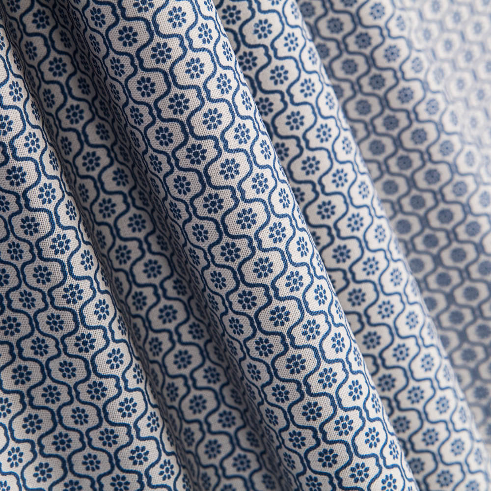 Popeline Mini Géo Bleu - Ribes y Casals