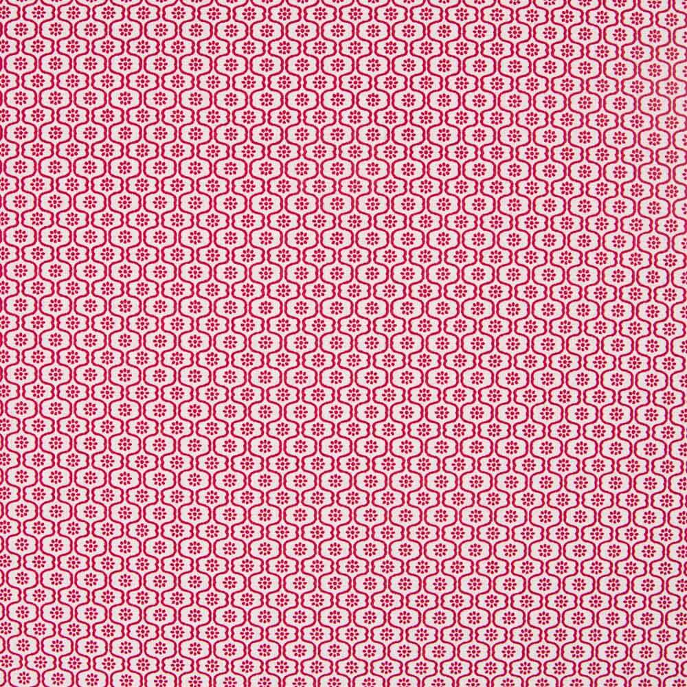 Popeline Mini Géo Rouge - Ribes y Casals