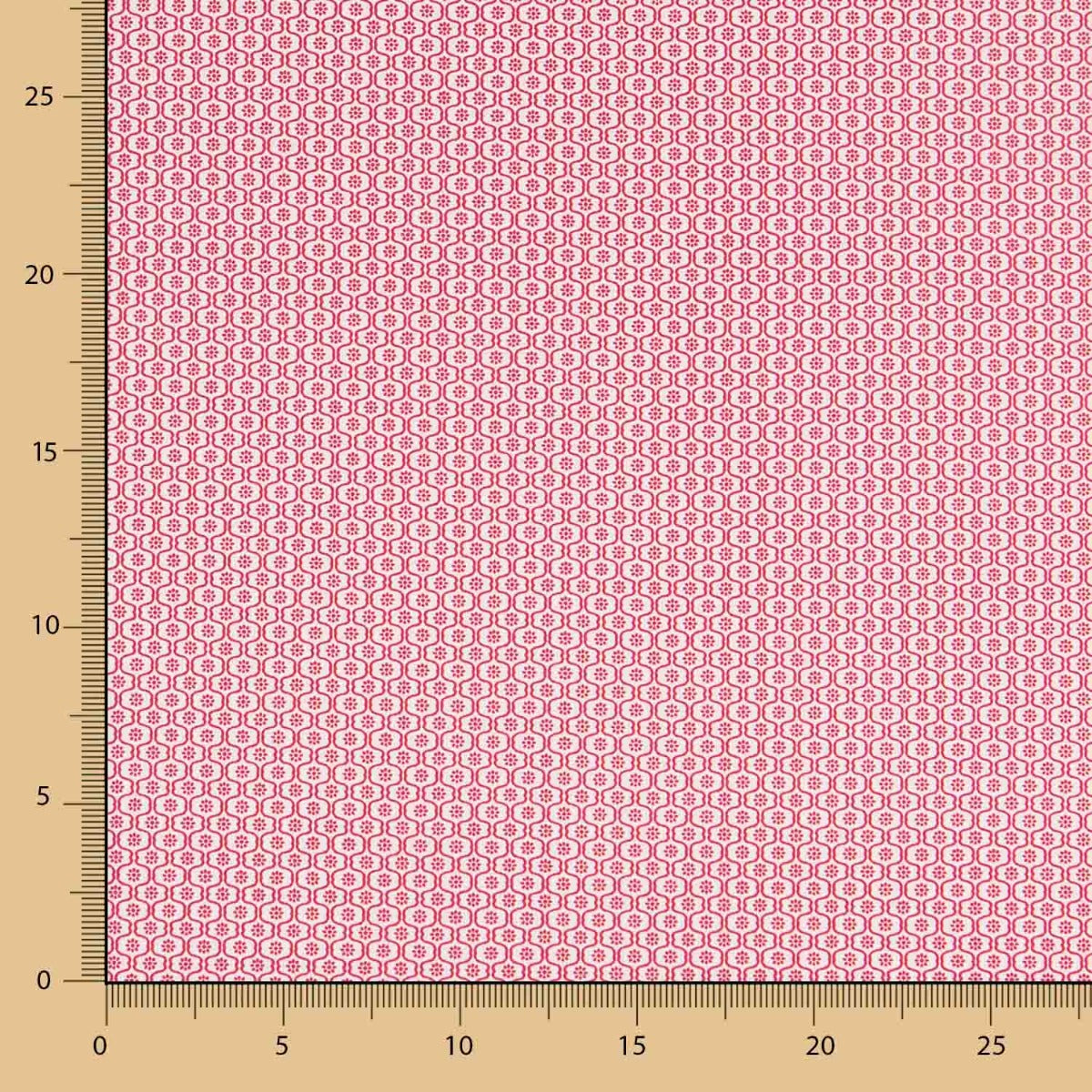 Popeline Mini Géo Rouge - Ribes y Casals