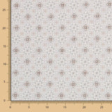 Popeline Mosaïque Fleural Grise - Ribes y Casals