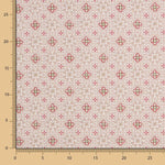 Popeline Mosaïque Fleural Rouge - Ribes y Casals