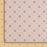 Popeline Mosaïque Fleural Rouge - Ribes y Casals
