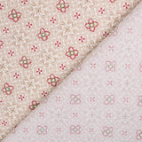 Popeline Mosaïque Fleural Rouge - Ribes y Casals