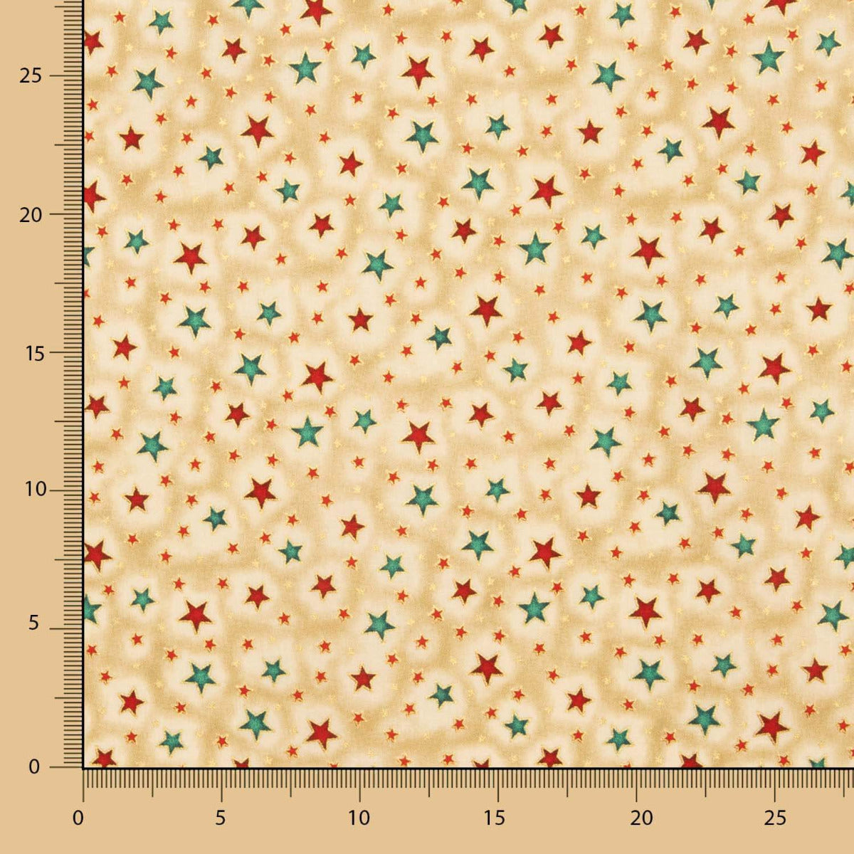 Popeline de Noël étoile dorée - Ribes y Casals