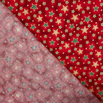 Popeline de Noël Etoilée Rouge - Ribes y Casals