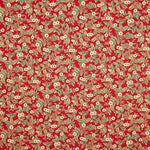 Popeline de Noël Fleurie Rouge - Ribes y Casals