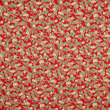 Retal Popelín Navidad Floral Rojo 55x140 cm - Ribes y Casals