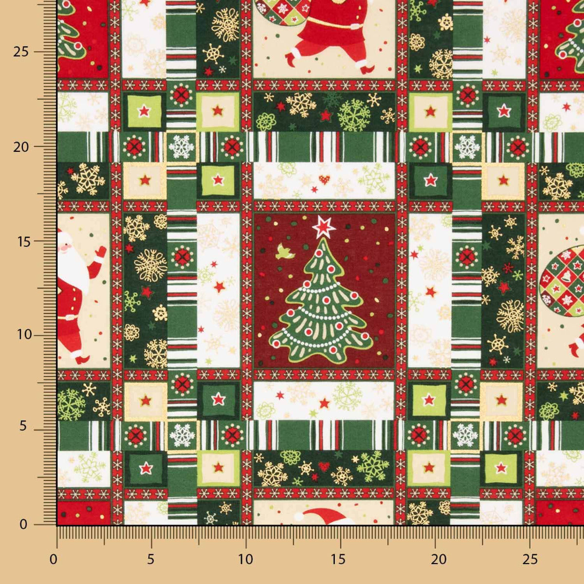 Popeline de Noël Mosaïque - Ribes y Casals