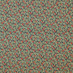 Popeline de Coton Poinsettias Verts - Ribes y Casals