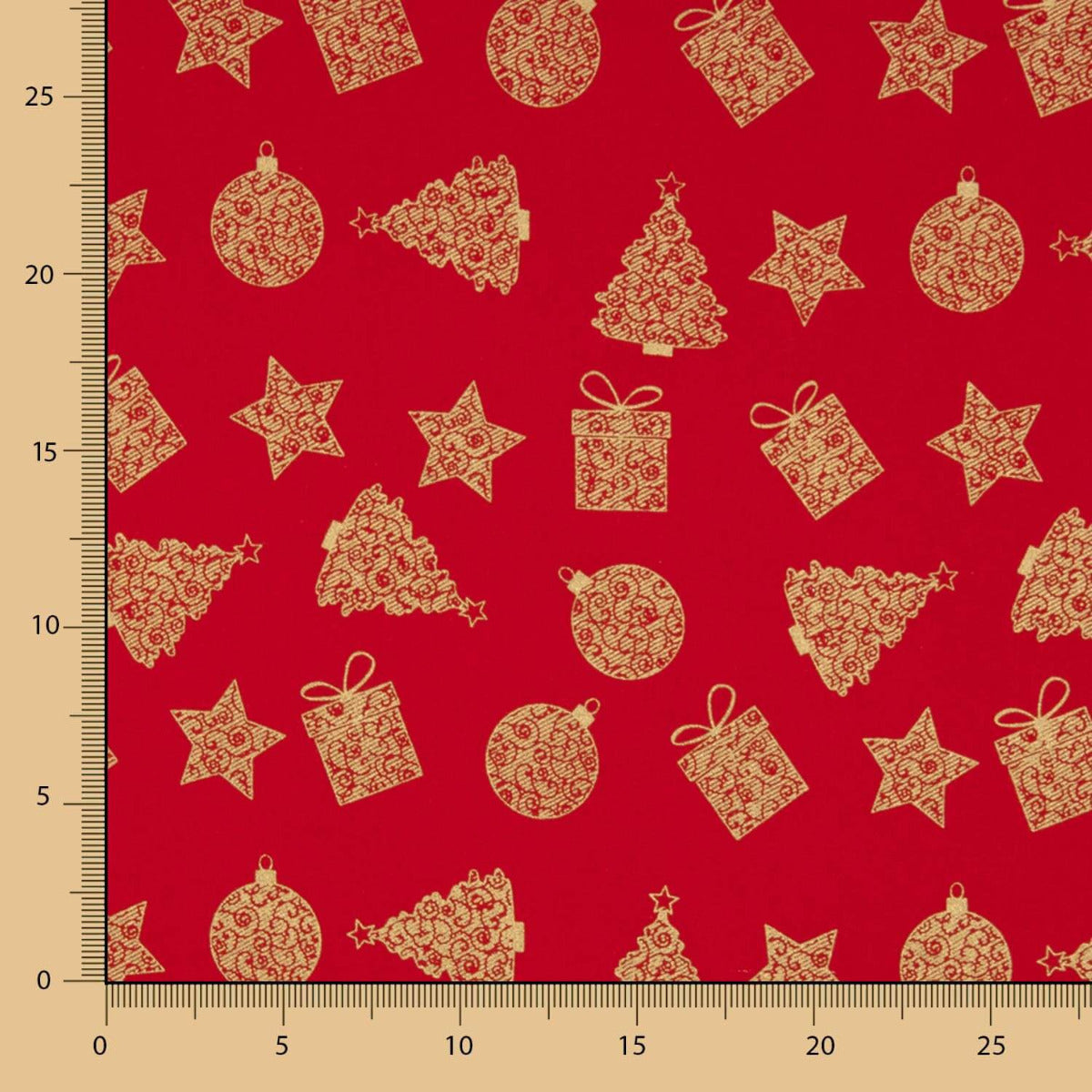 Popeline Cadeaux de Noël Rouge - Ribes y Casals