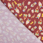 Popeline de Noël Rois Mages Rouge - Ribes y Casals