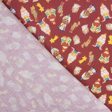 Popeline de Noël Rois Mages Rouge - Ribes y Casals