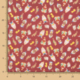 Popeline de Noël Rois Mages Rouge - Ribes y Casals